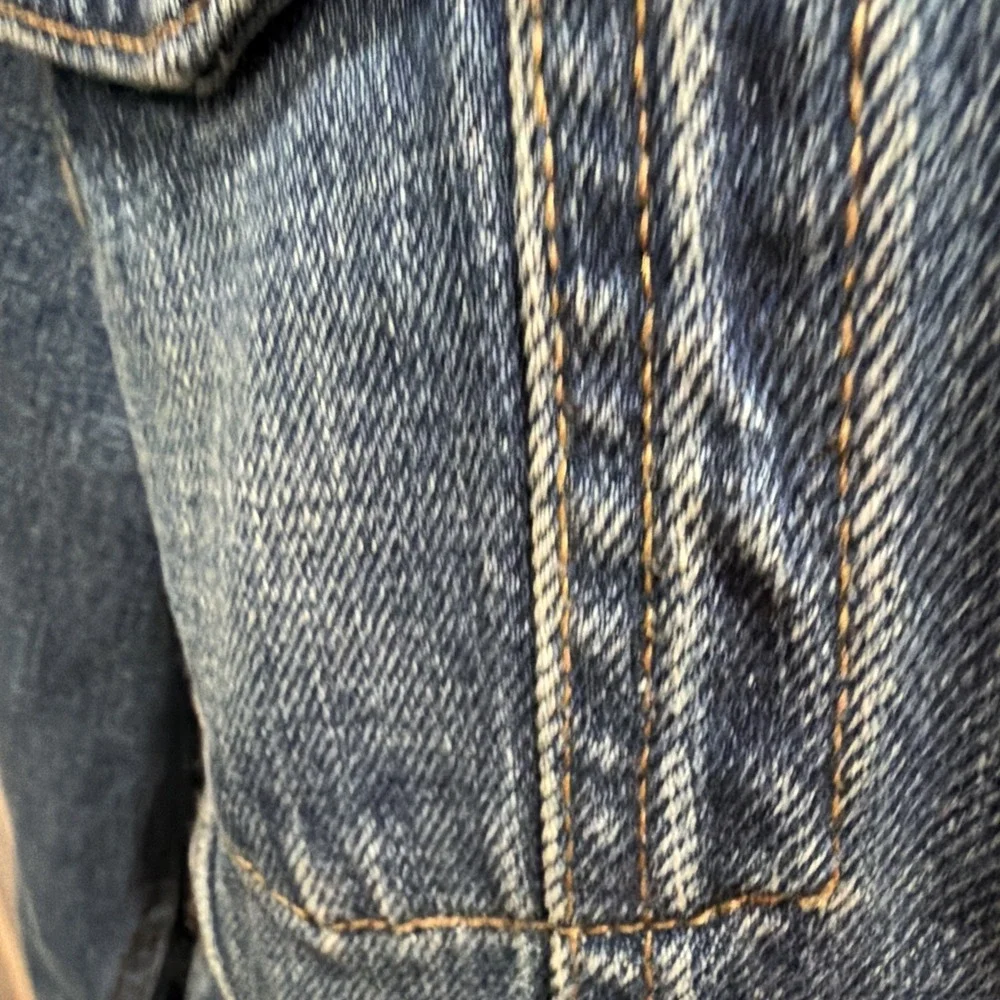 GAP Womens Jacket Size L Blue Jean Denim Icon Saddle Long Sleeve Cotton Pockets - Picture 5 of 16